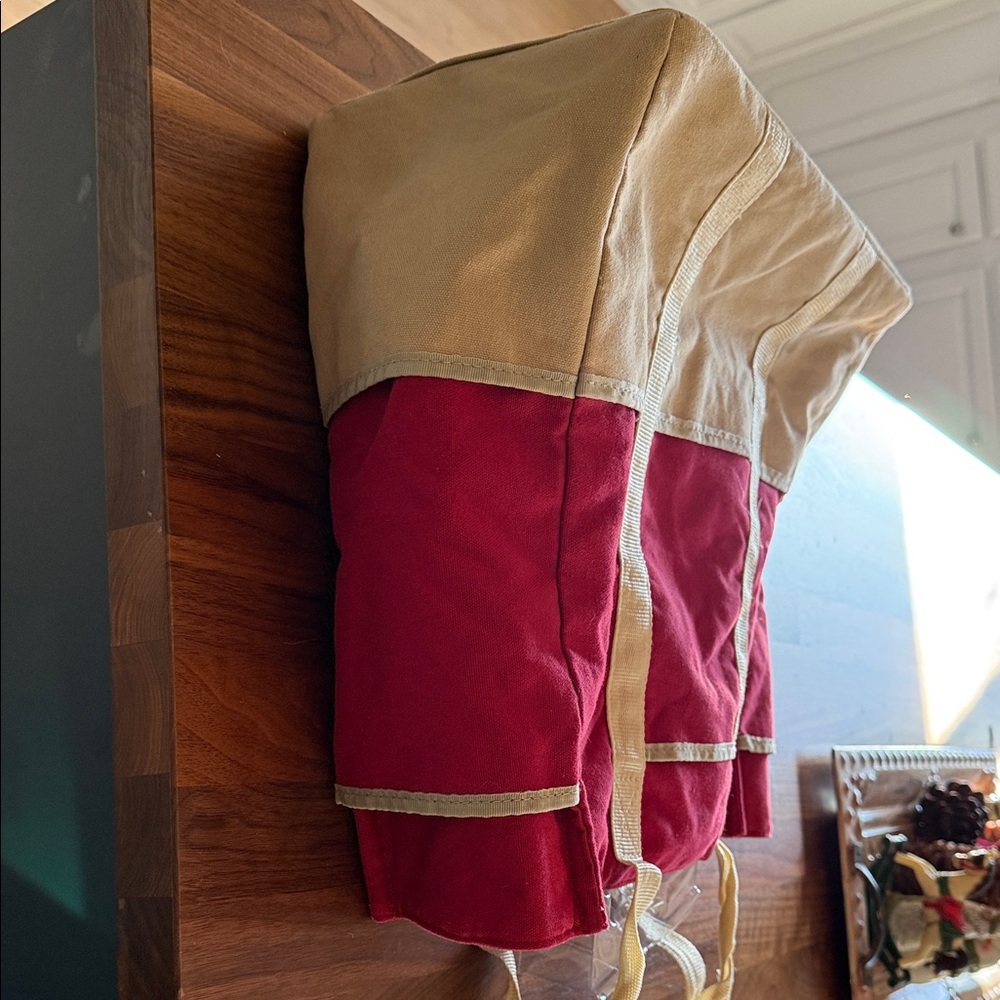 Red and Tan Tote Bag - Picture 3 of 4